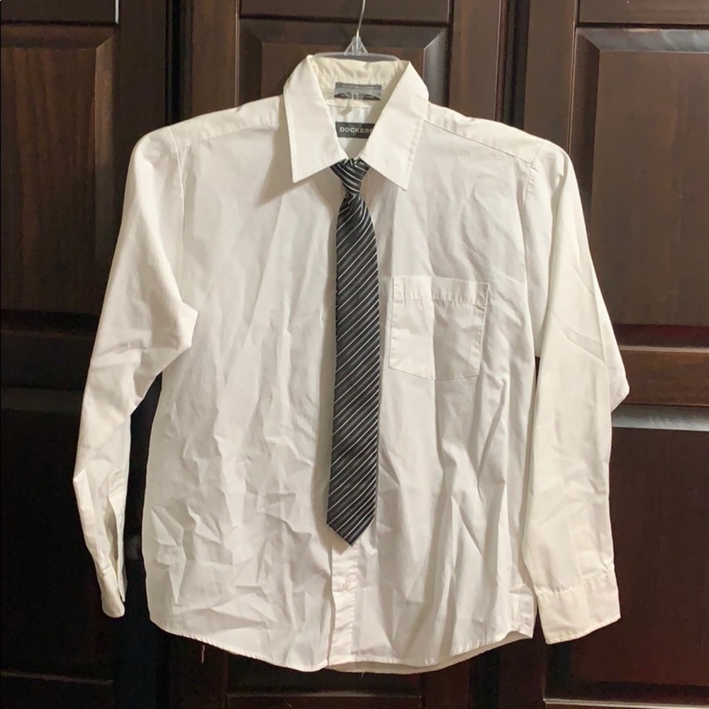 Boys Dockers Button Down Shirt w/Tie